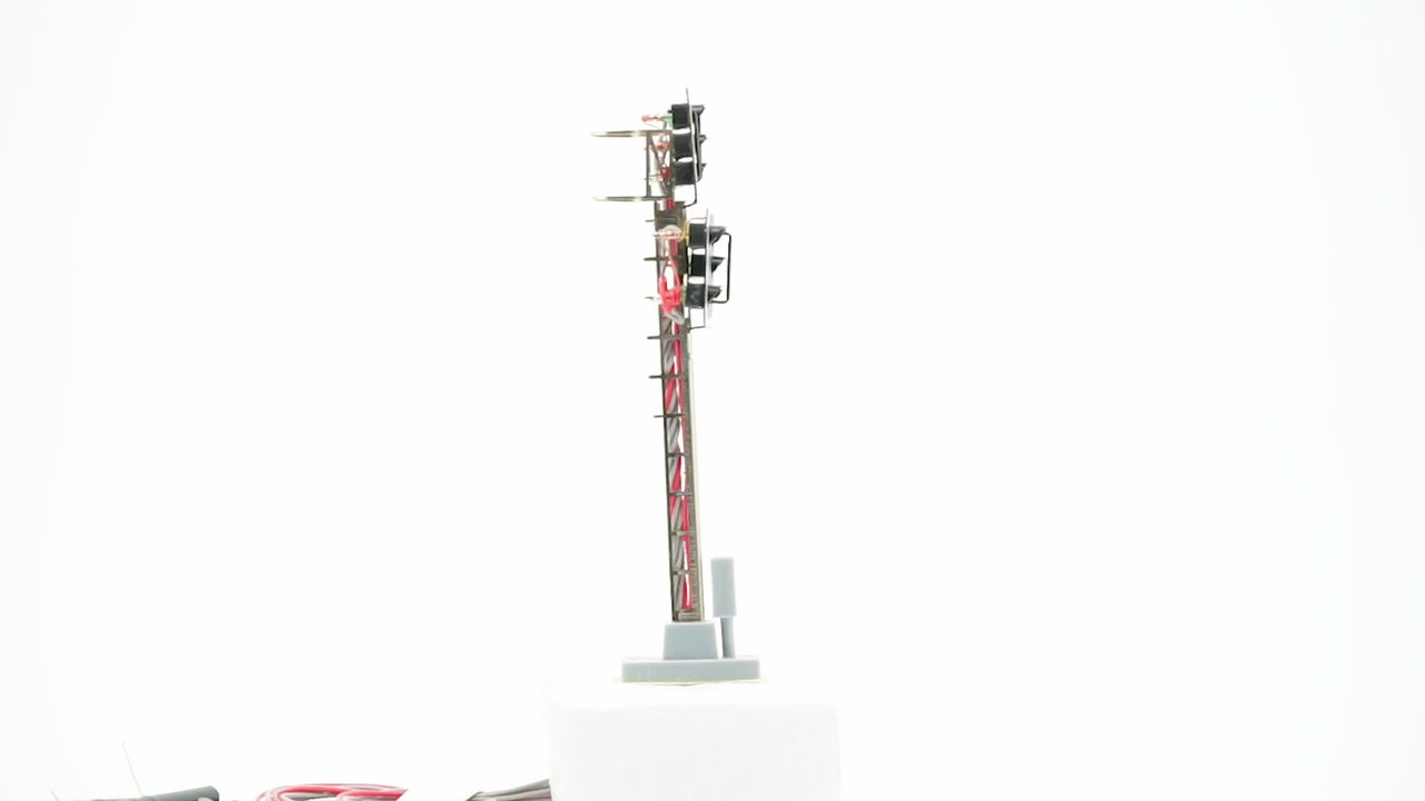 Schneider Modellbahnzubehoer Signal SBB Hauptsignal dreiflammig mit Vorsignal Rotation